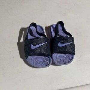 Nike Black and Purple Sandals for Casual Comfort